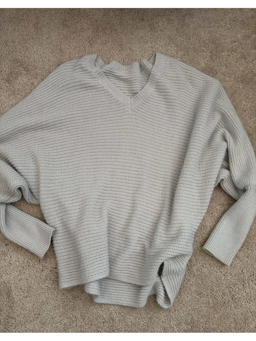 SHEIN V-Neck Oversized Knit Sweater - M